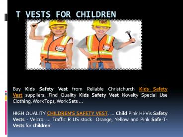 T Vests for children