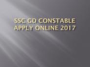 SSC GD Apply Online