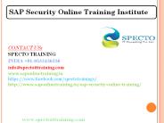 Best Online SAP SECURITY Course Training Institute in India