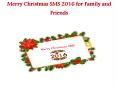 Merry Christmas 2016 SMS Messages PowerPoint PPT Presentation
