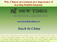 Why Chinese government give importance of learning English language PowerPoint PPT Presentation