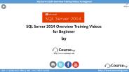 SQL Server 2014 Overview Training Videos for Beginner