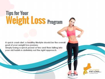 Tips on Weight Loss Programs