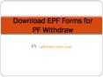 Employees Provident Fund Forms Onlin PowerPoint PPT Presentation