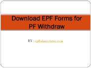 Employees Provident Fund Forms Onlin