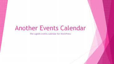 Another Events Calendar