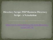 Directory Script, PHP Business Directory Script