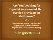 Assignment Writing Help Services in Melbourne