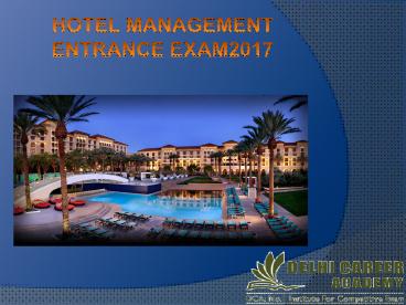 Hotel Management Coaching Institutes In Chandigarh