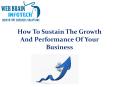 How To Sustain The Growth And Performance Of Your Business PowerPoint PPT Presentation
