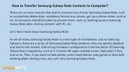 How to Transfer Samsung Galaxy Note Contacts to Computer