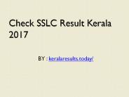 Check sslc result 2017 Kerala online
