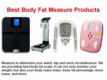 Bodycomp Blueprint - Best Body Fat Measure Products