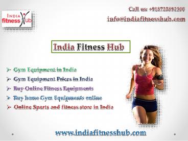 India Fitness Hub- Best Online Fitness Store