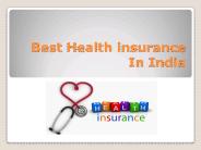 Best Health insurance In India