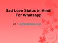 Sad love status in hindi PowerPoint PPT Presentation