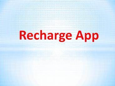Free Recharge Online - Top Apps