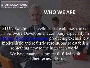 Top Mobile App Development Company