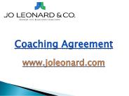 Coaching Agreement - joleonard.com