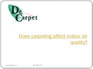 Does carpeting affect indoor air quality