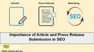 Importance of Article & PR Submission in SEO