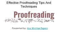 Effective Proofreading tips and techniques