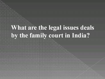 Family Court in India