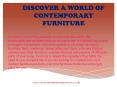 DISCOVER A WORLD OF CONTEMPORARY FURNITURE PowerPoint PPT Presentation