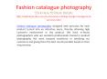 Fashion Catalogue Photography PowerPoint PPT Presentation