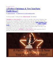A Perfect Christmas & New Year Party Outfit Ideas!!