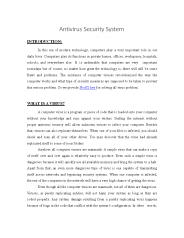 Antivirus Security System
