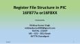 resister file structure in PIC microcontroller by Nirbhay Kr Singh PowerPoint PPT Presentation