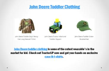John Deere Toddler Clothing
