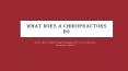 What Does A Chiropractors Do PowerPoint PPT Presentation