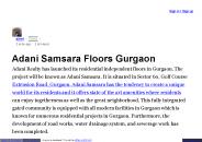 Adani samsara floors