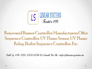 Sequence Controller Manufacturers