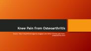 Knee Pain from Osteoarthritis