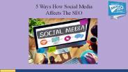 5 Ways How Social Media Affects The SEO