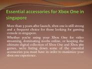Essential accessories for Xbox One in singapore