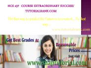 HCS 437 Course Experience Tradition / tutorialrank.com