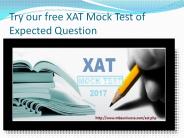 Try our free XAT Mock Test of Expected Question