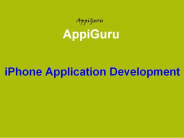 iPhone Application Development- Provide Cost  Effective Services