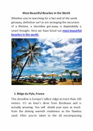 Most Beautiful Beaches in the World