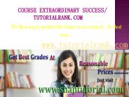 HCS 539 Course Experience Tradition / tutorialrank.com