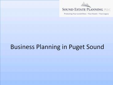 Business Planning in Puget Sound