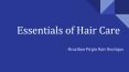 Essentials of Hair Care PowerPoint PPT Presentation