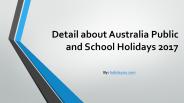 Detail about Australia Public Holidays 2017