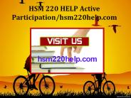 HSM 220 HELP Active Participation/hsm220help.com
