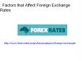 Factors that Affect Foreign Exchange Rates PowerPoint PPT Presentation
