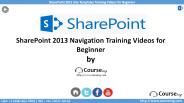 Sharepoint 2013 Navigation Training Videos for Beginner